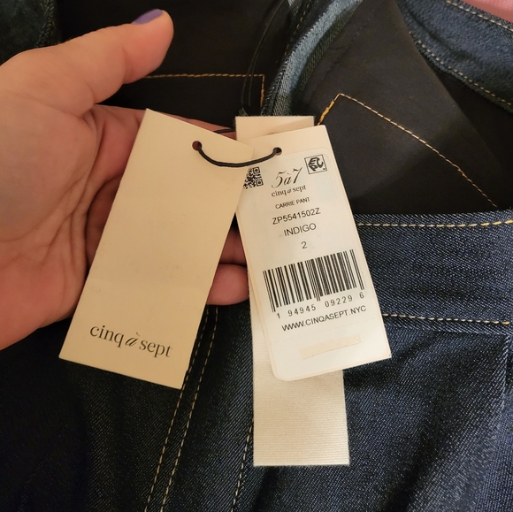 💥 5a7 cinq a sept PARISIAN CHIC DENIM high rise  jogger jeans 💥 - Picture 10 of 11